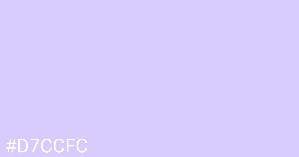 Hex color #d7ccfc graphic