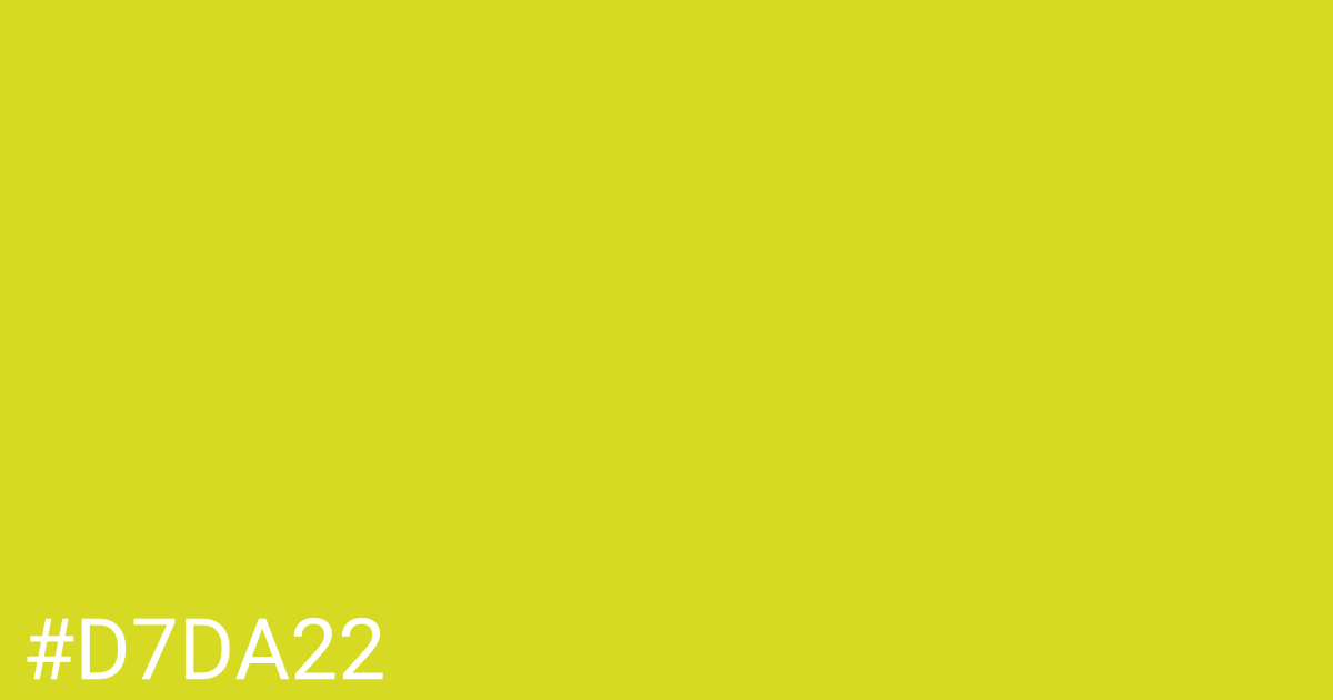 Hex color #d7da22 graphic