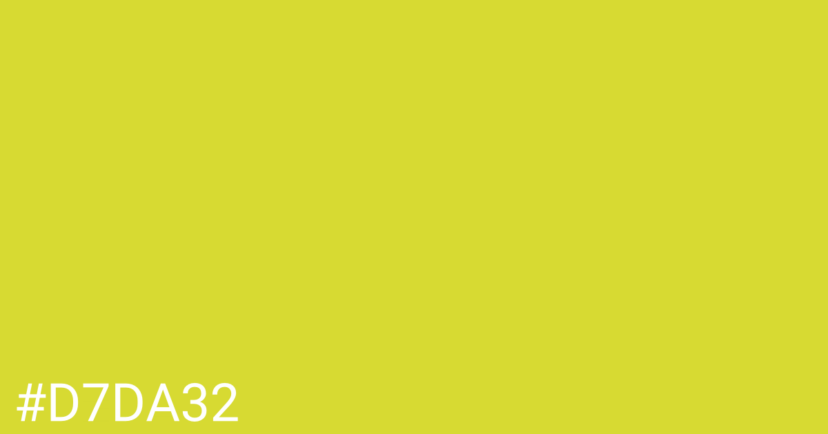 Hex color #d7da32 graphic