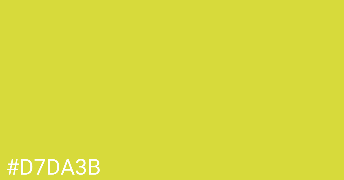 Hex color #d7da3b graphic