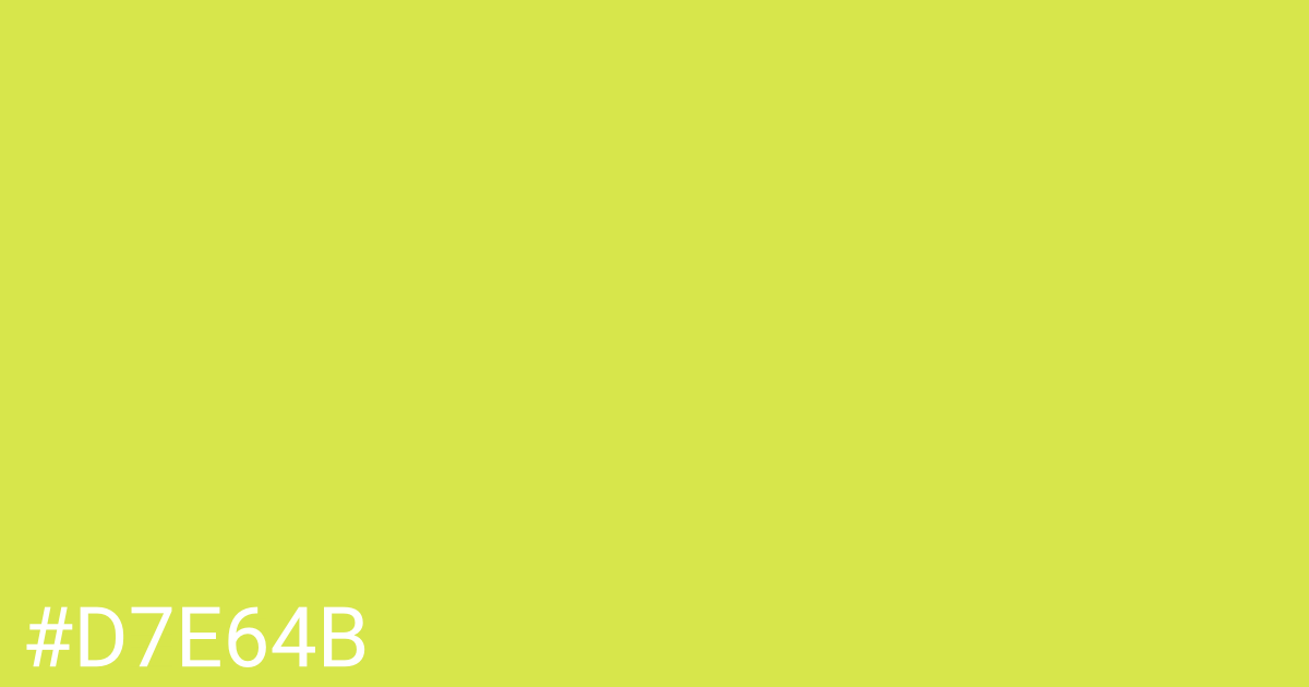 Hex color #d7e64b graphic