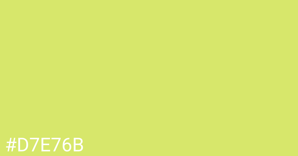 Hex color #d7e76b graphic