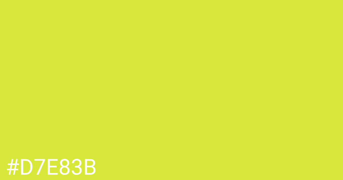 Hex color #d7e83b graphic