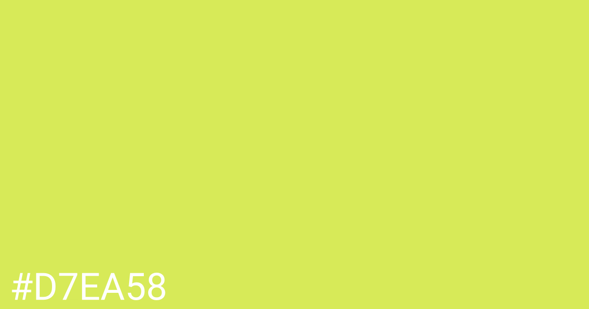 Hex color #d7ea58 graphic