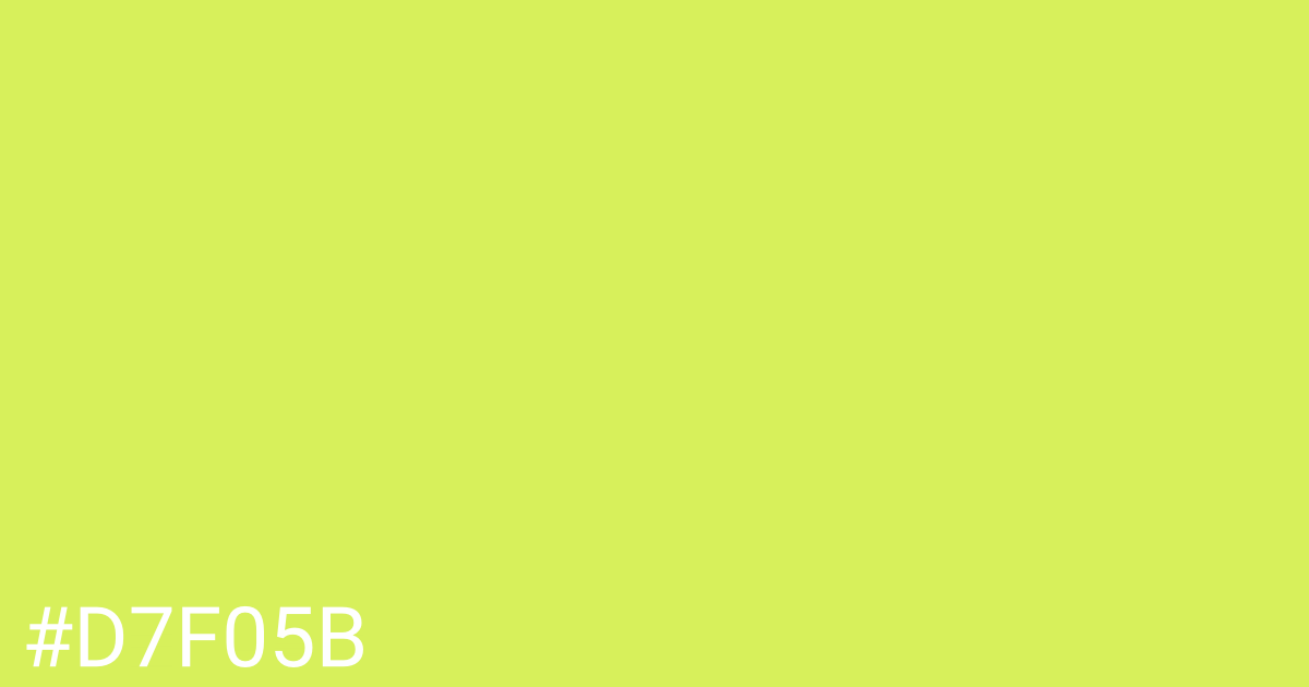 Hex color #d7f05b graphic