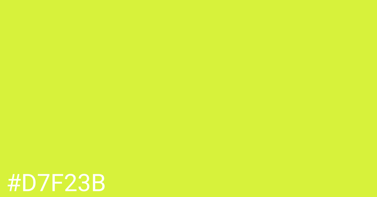 Hex color #d7f23b graphic