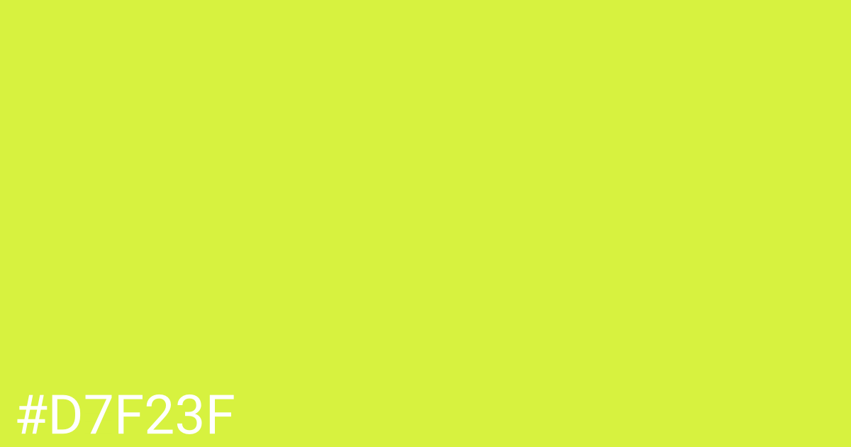 Hex color #d7f23f graphic