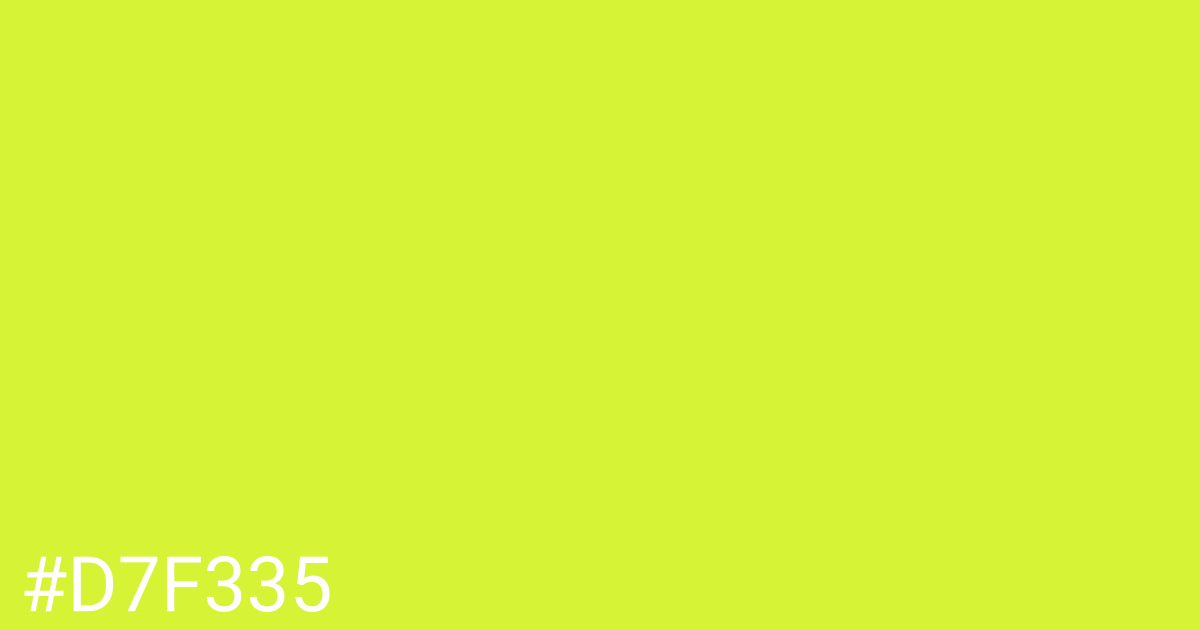 Hex color #d7f335 graphic