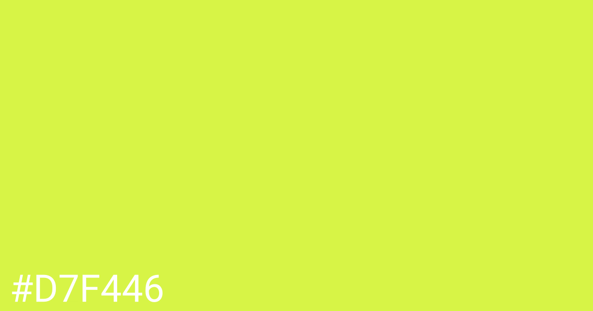 Hex color #d7f446 graphic