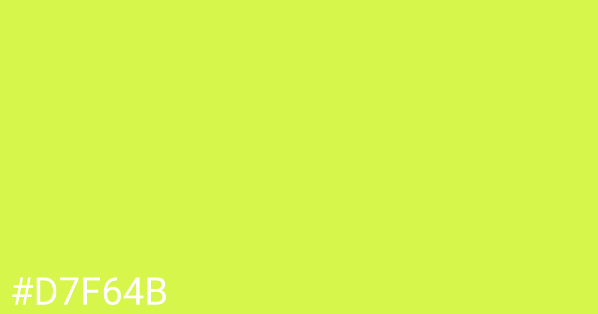 Hex color #d7f64b graphic