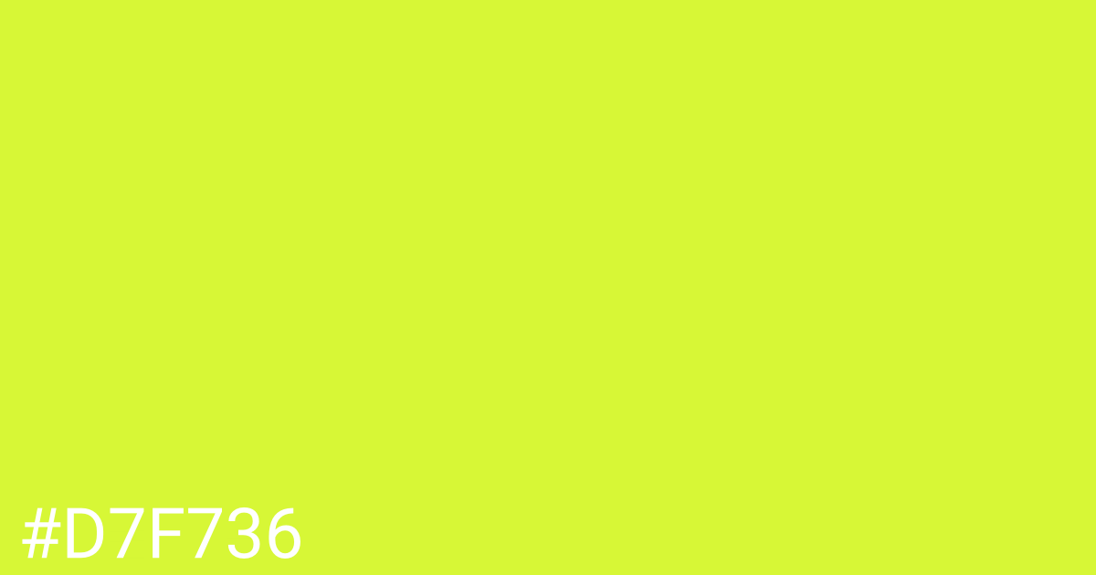 Hex color #d7f736 graphic