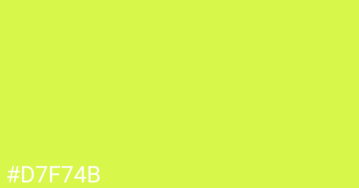 Hex color #d7f74b graphic