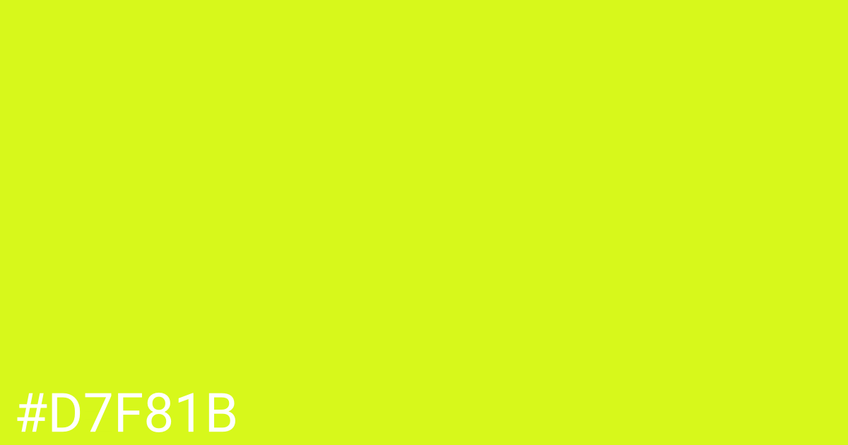 Hex color #d7f81b graphic