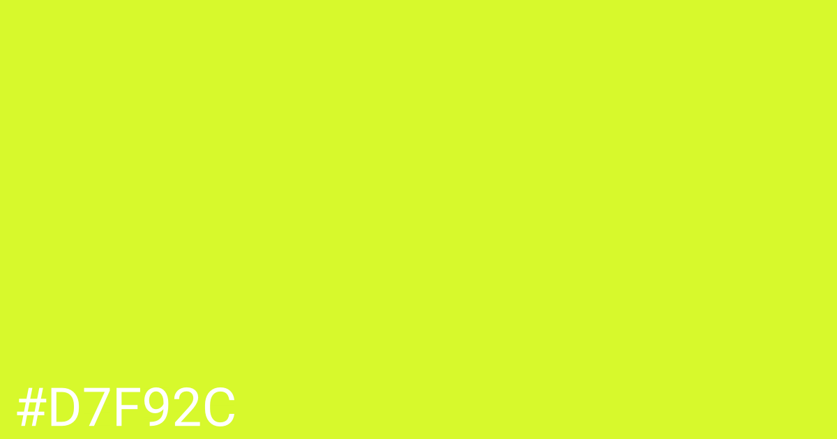 Hex color #d7f92c graphic