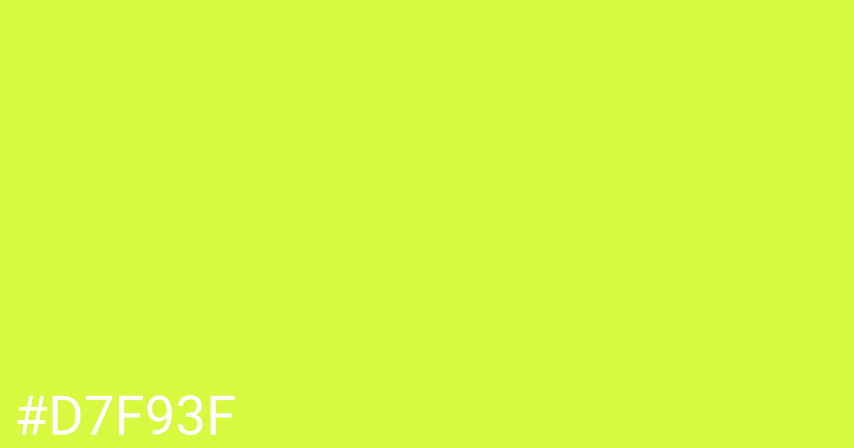 Hex color #d7f93f graphic