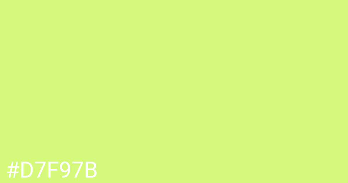 Hex color #d7f97b graphic