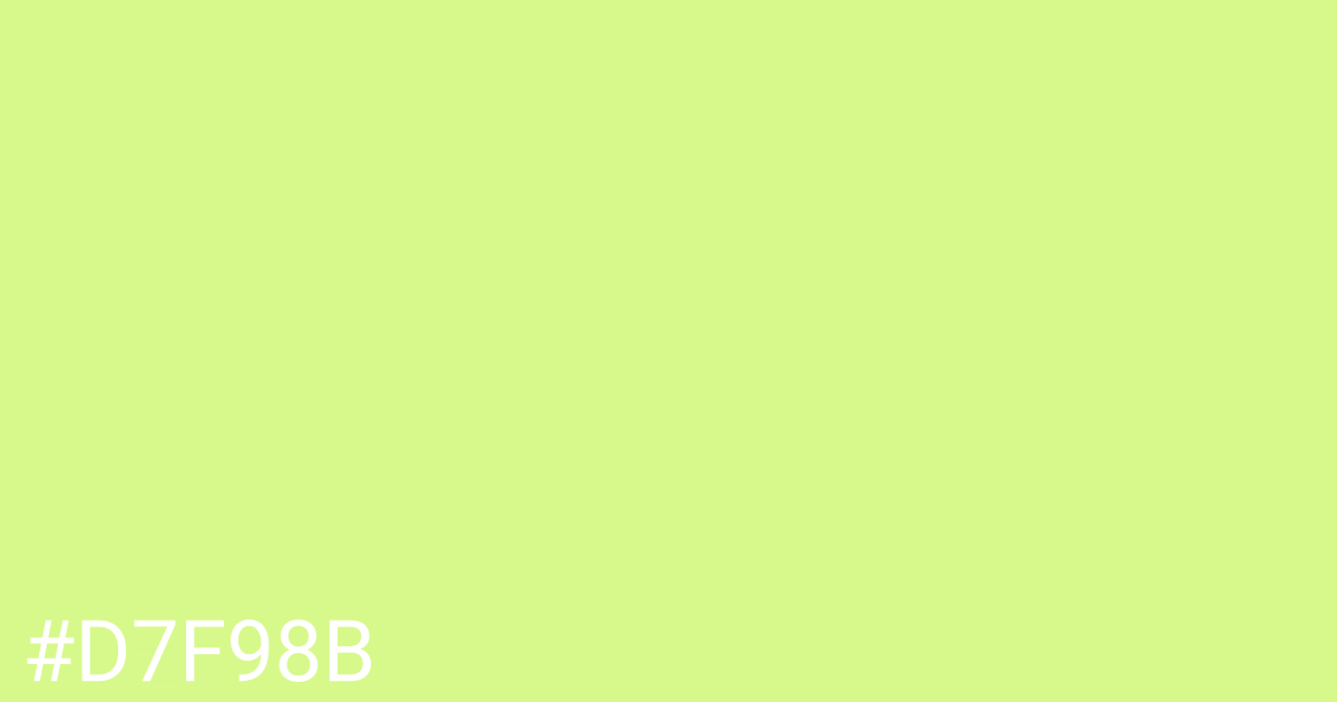 Hex color #d7f98b graphic