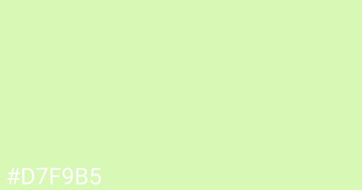 Hex color #d7f9b5 graphic