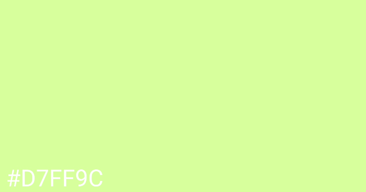 Hex color #d7ff9c graphic