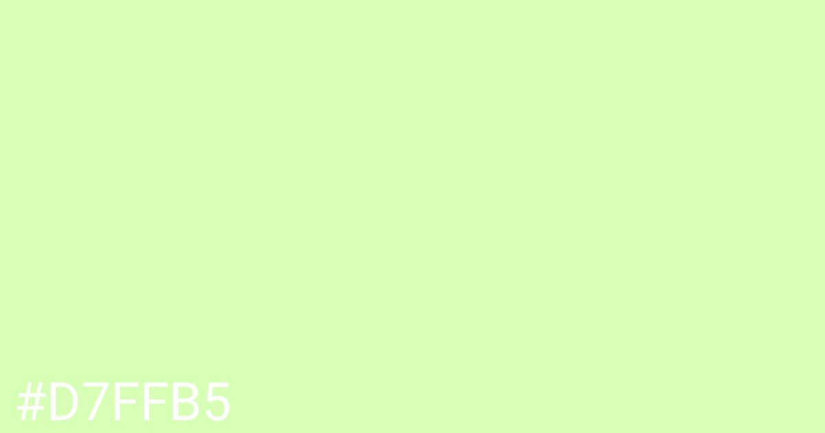 Hex color #d7ffb5 graphic