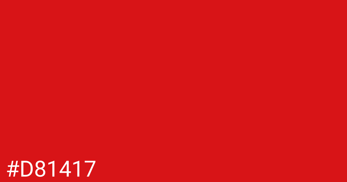 Hex color #d81417 graphic