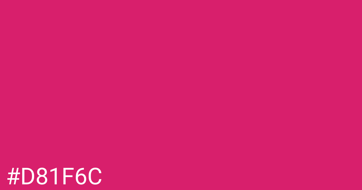 Hex color #d81f6c graphic
