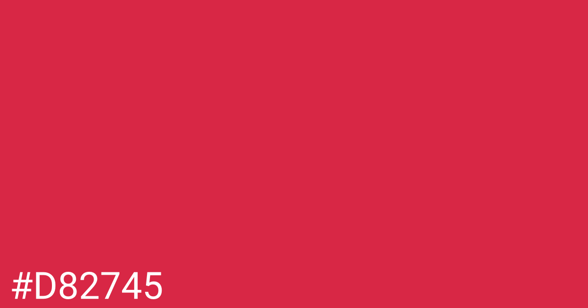 Hex color #d82745 graphic