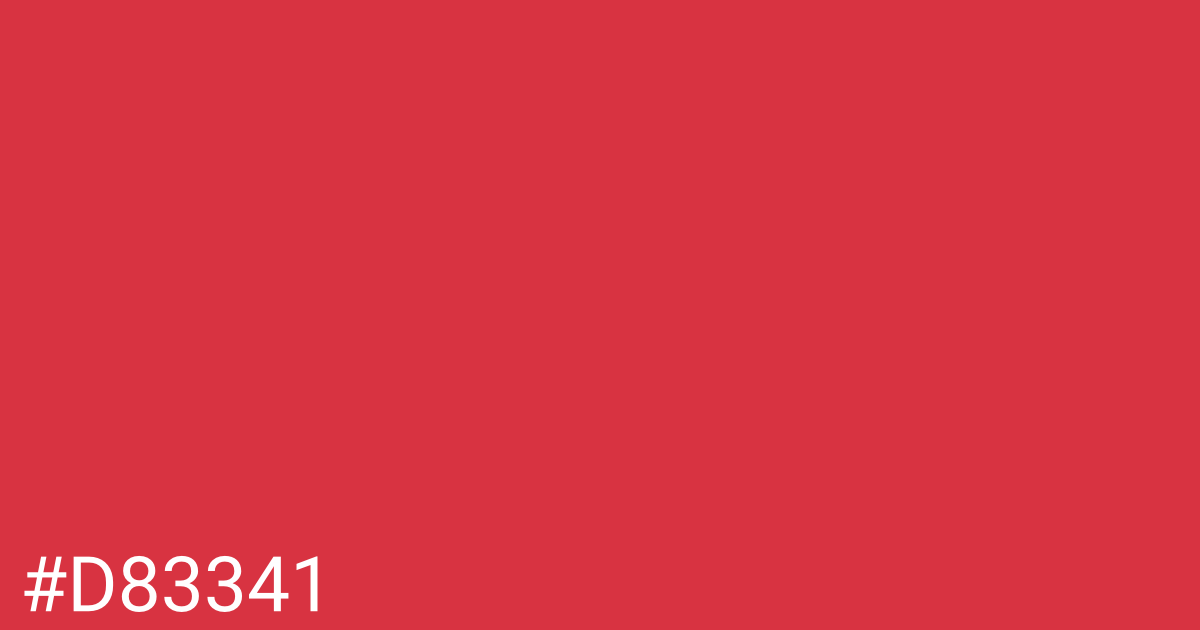 Hex color #d83341 graphic