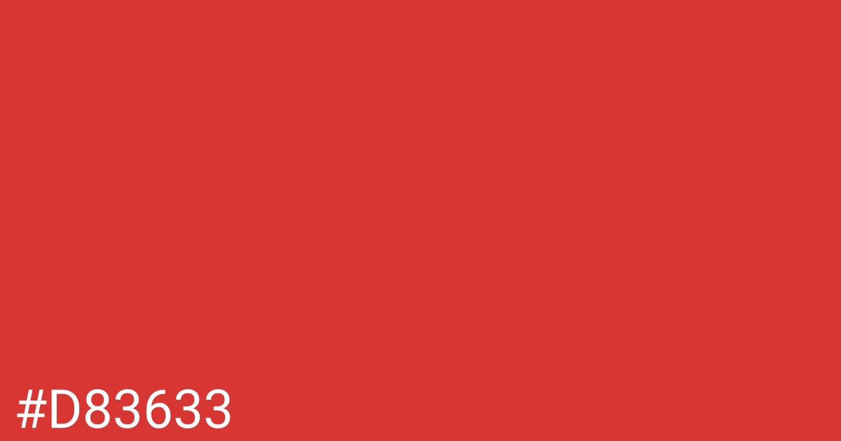 Hex color #d83633 graphic