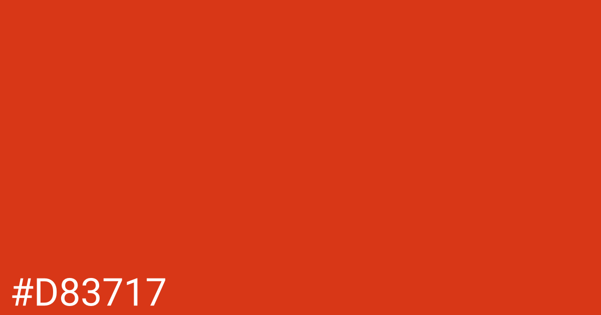 Hex color #d83717 graphic