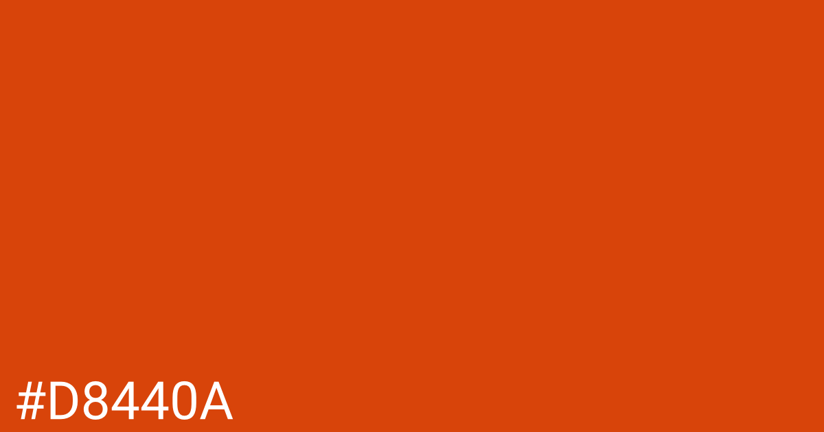 Hex color #d8440a graphic