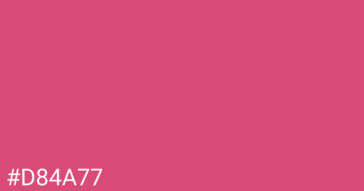 Hex color #d84a77 graphic