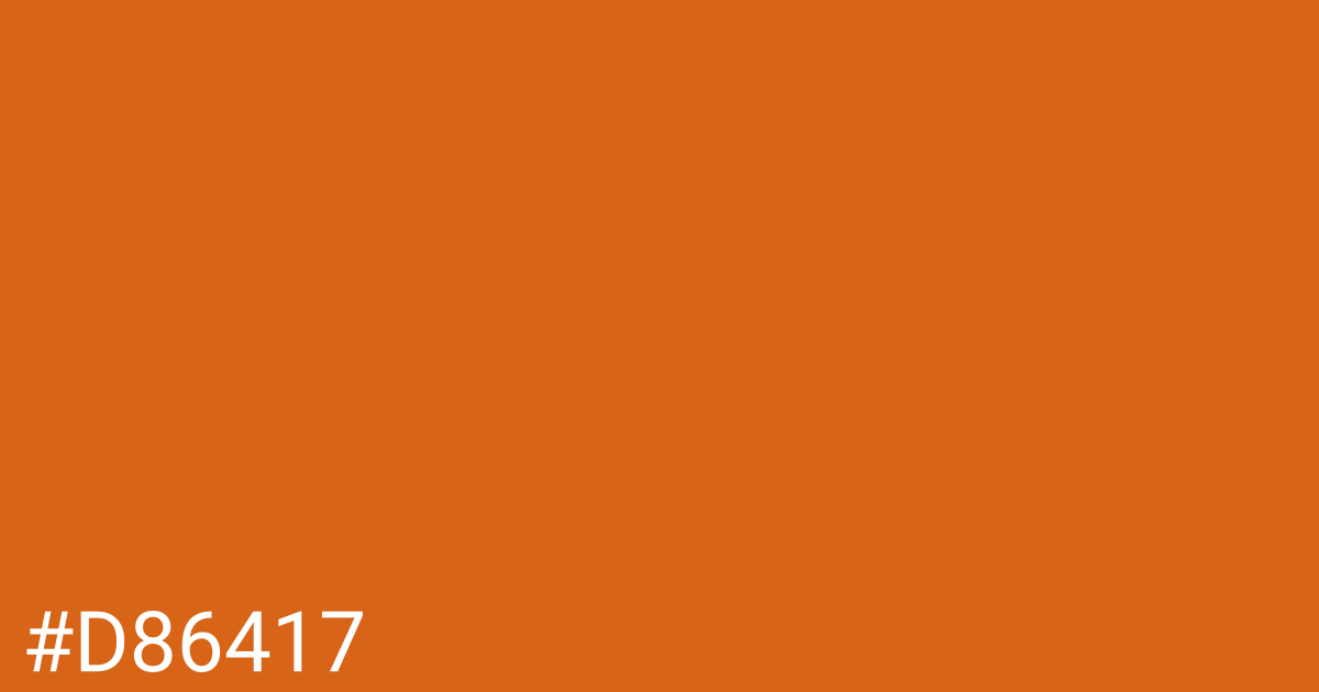 Hex color #d86417 graphic