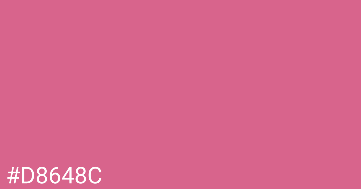 Hex color #d8648c graphic
