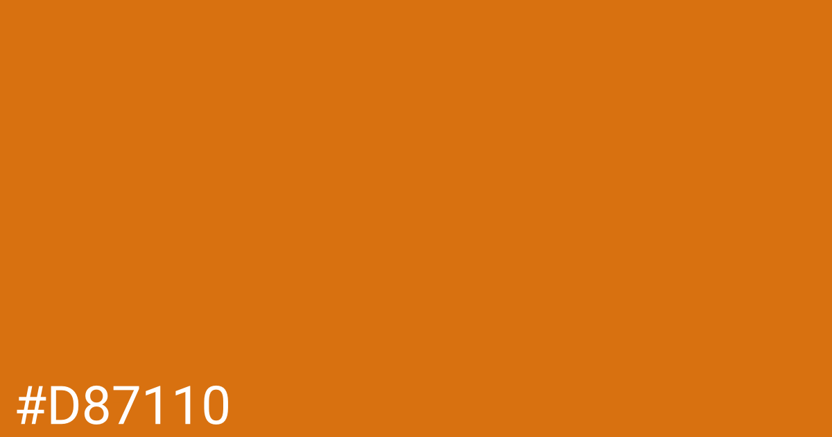 Hex color #d87110 graphic
