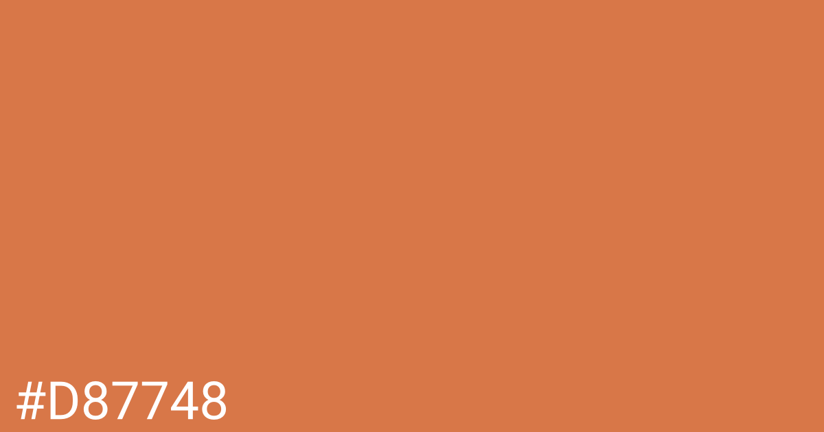 Hex color #d87748 graphic