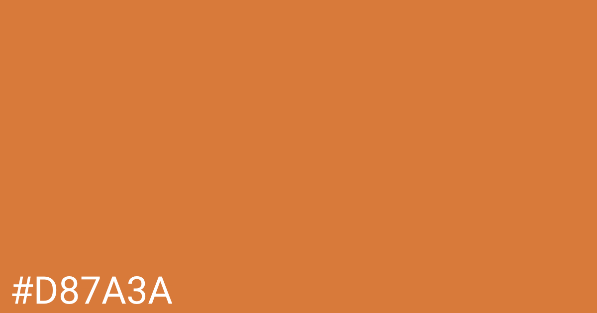 Hex color #d87a3a graphic