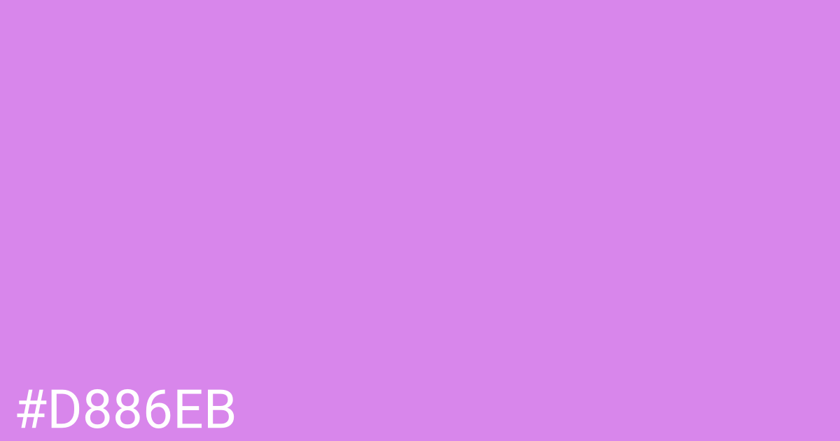 Hex color #d886eb graphic
