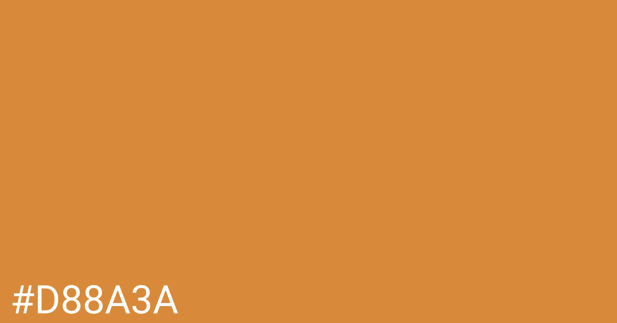 Hex color #d88a3a graphic
