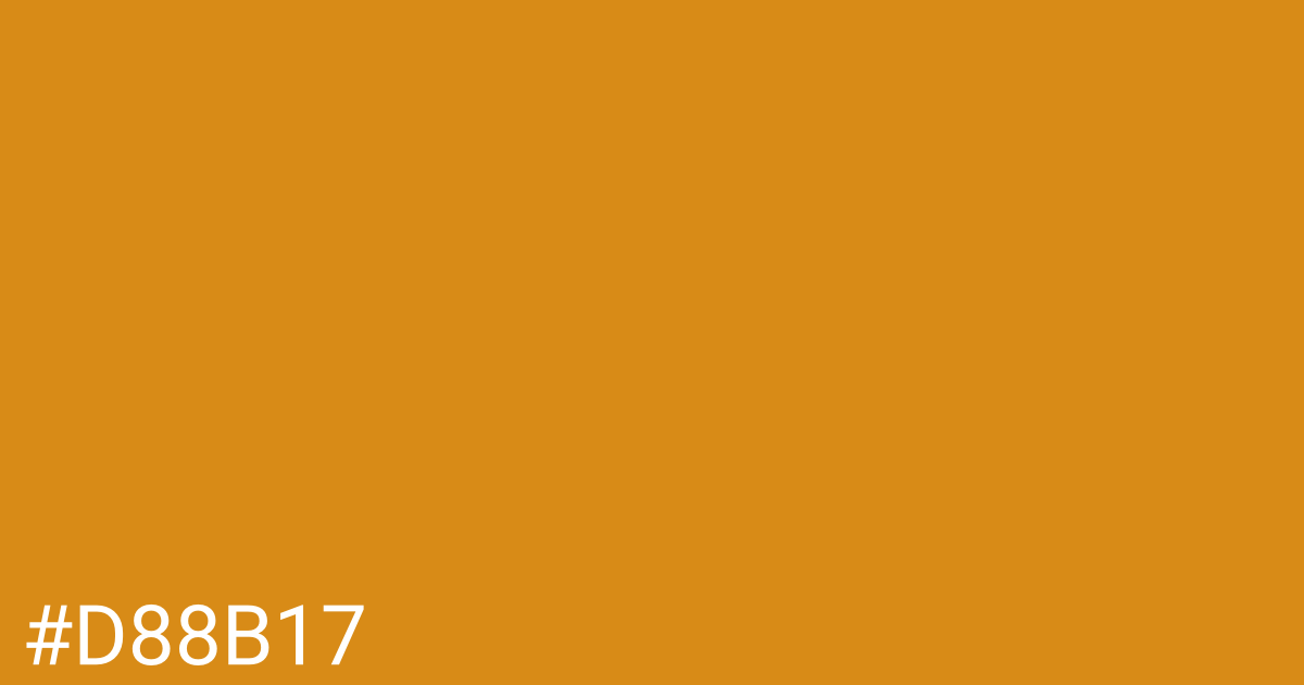Hex color #d88b17 graphic