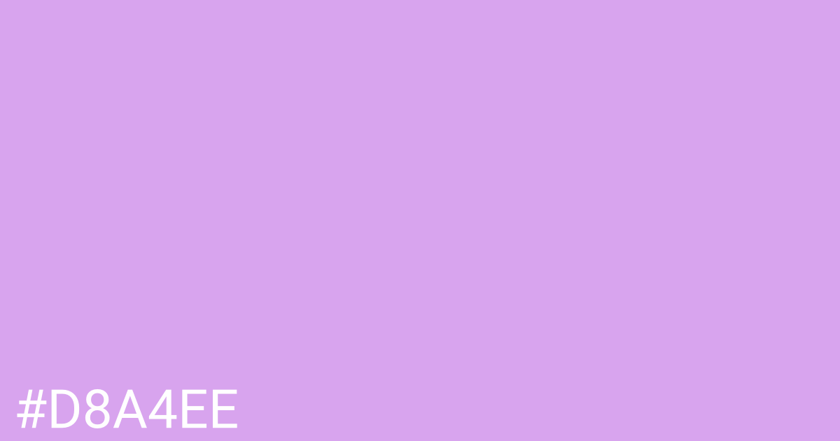 Hex color #d8a4ee graphic