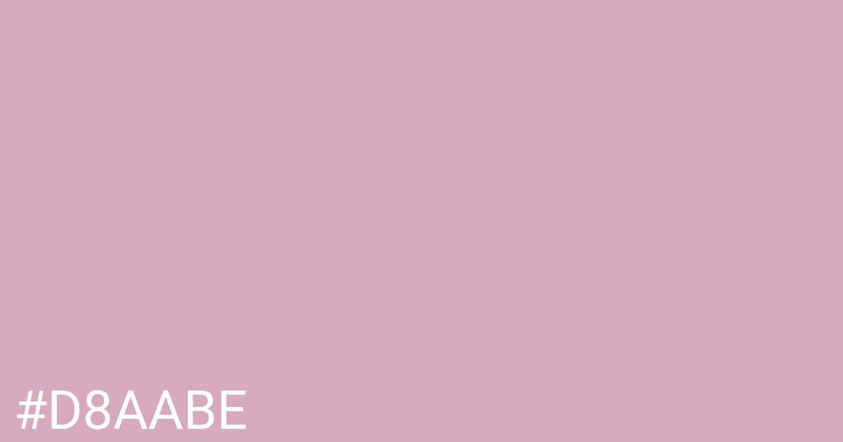 Hex color #d8aabe graphic