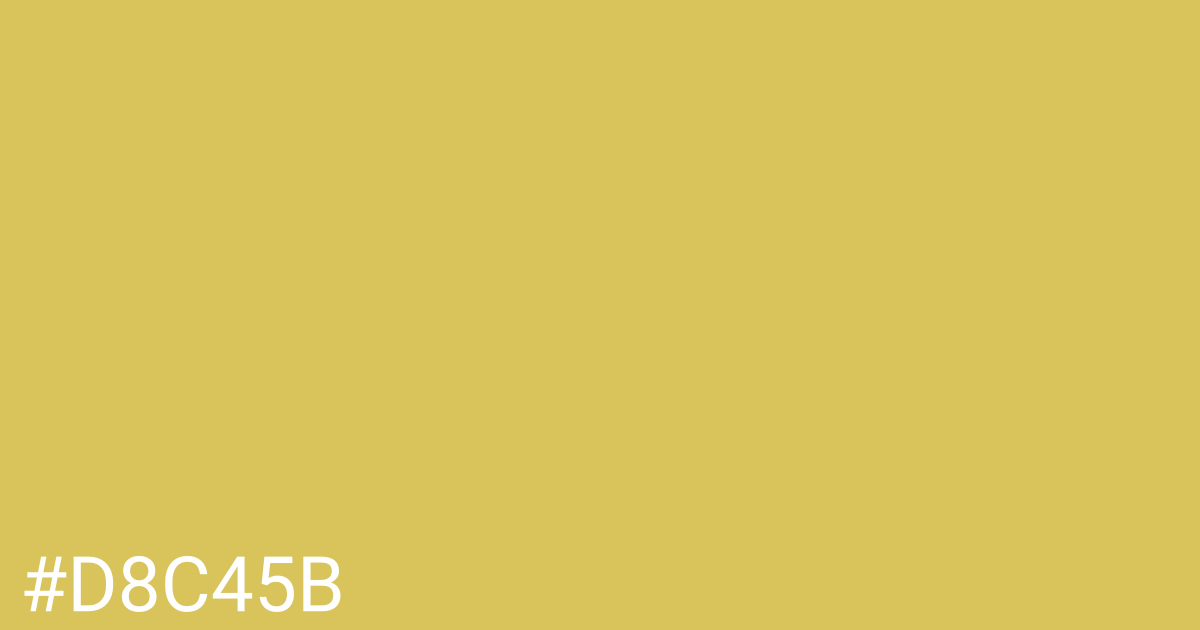 Hex color #d8c45b graphic