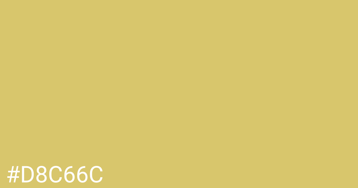 Hex color #d8c66c graphic