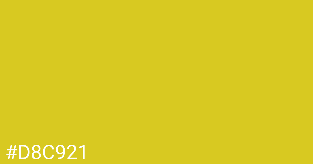Hex color #d8c921 graphic