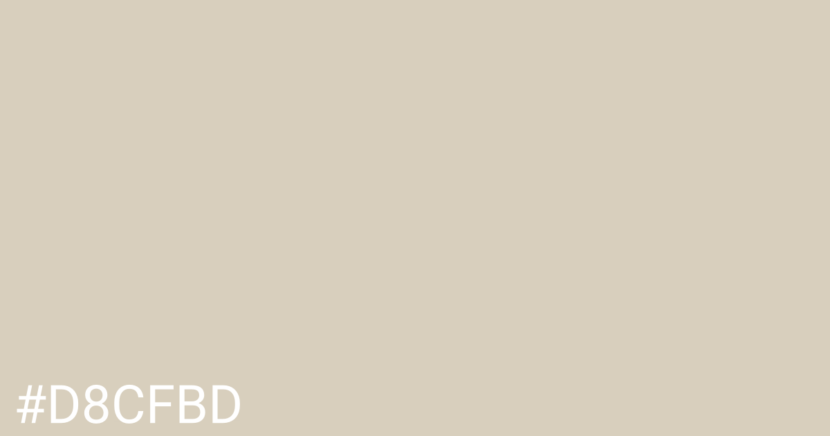 Hex color #d8cfbd graphic