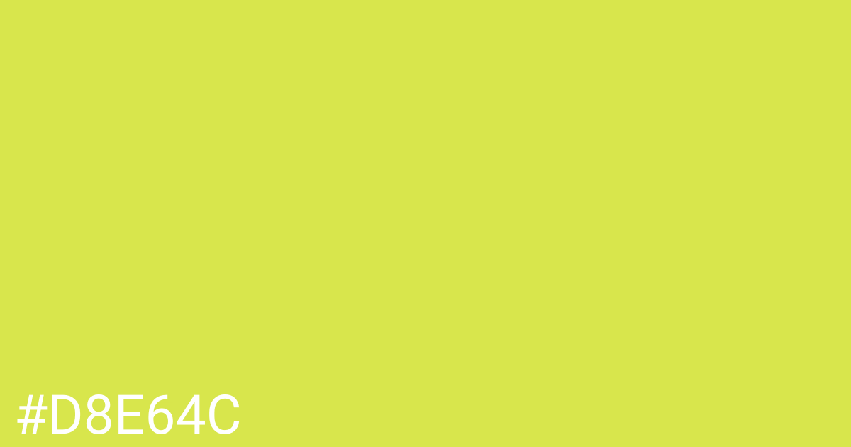 Hex color #d8e64c graphic