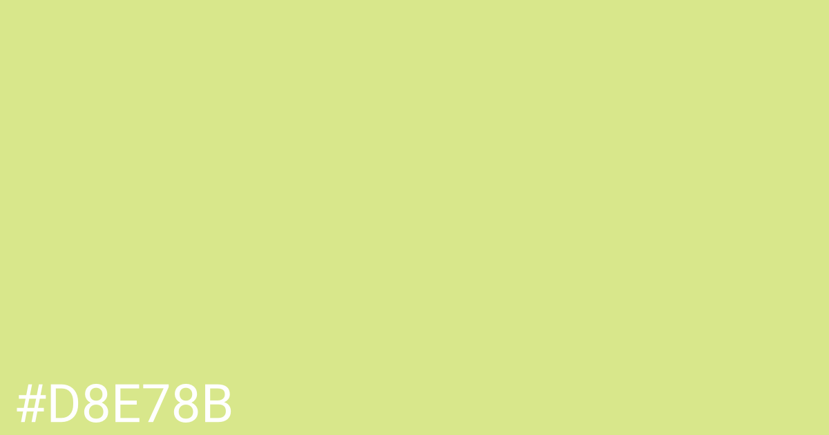 Hex color #d8e78b graphic