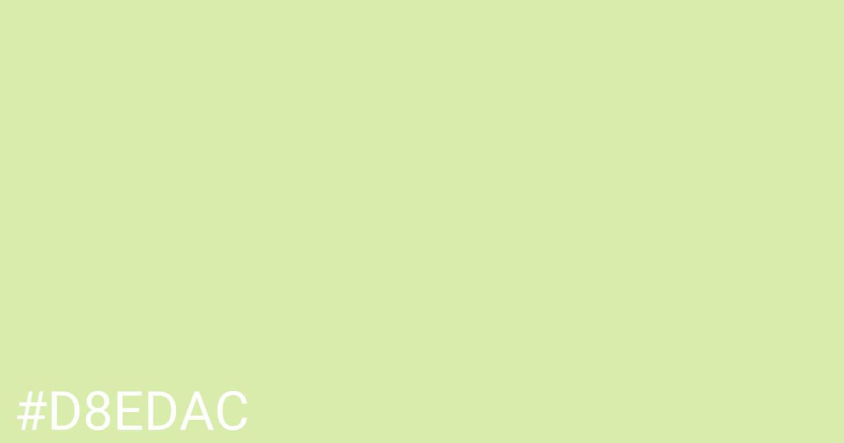 Hex color #d8edac graphic