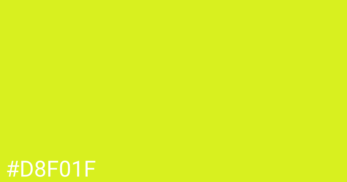 Hex color #d8f01f graphic